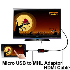 1.8m Multi Use Micro USB MHL to HDMI HDTV Adapter Cable, Support 1080P Full HD Output, S-WMCS-1234B, S-WMCS-1234G, S-WMCS-1234M, S-WMCS-1234RG, S-WMCS-1234TT, S-WMCS-1234W, S-WMCS-1234Y