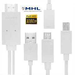 1.8m Multi Use Micro USB MHL to HDMI HDTV Adapter Cable, Support 1080P Full HD Output, S-WMCS-1234B, S-WMCS-1234G, S-WMCS-1234M, S-WMCS-1234RG, S-WMCS-1234TT, S-WMCS-1234W, S-WMCS-1234Y