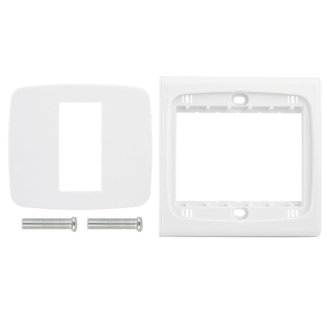 Wall Plate with Screw for Blank Inserts - 1 Hole, Use around the world