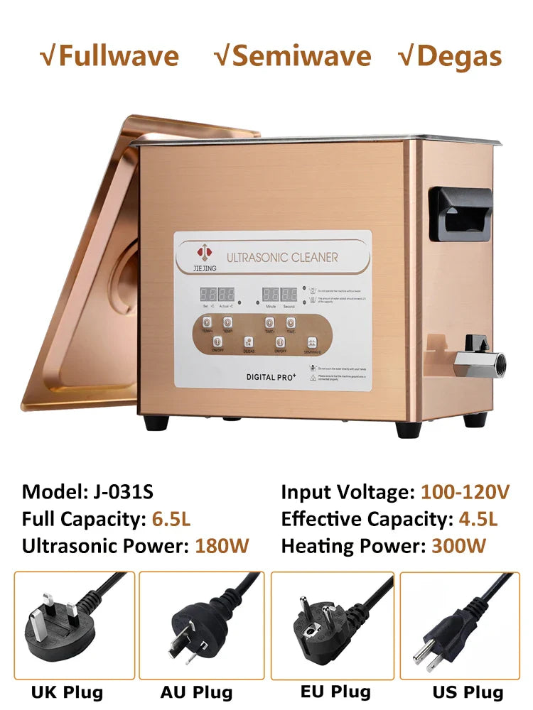 6.5L Ultrasonic Cleaner, 40kHz Ultrasonic Bath, Cleaning Machine For Jewellery Dental Motorbike Carburetor Auto Parts etc