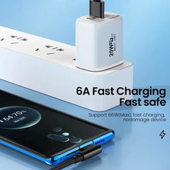 6A 66W Elbow Super Fast Charging Type C Cable for Huawei Mate 50 P60 Nova 11 Honor 100 X9b Xiaomi Redmi POCO USB C Charger Cable