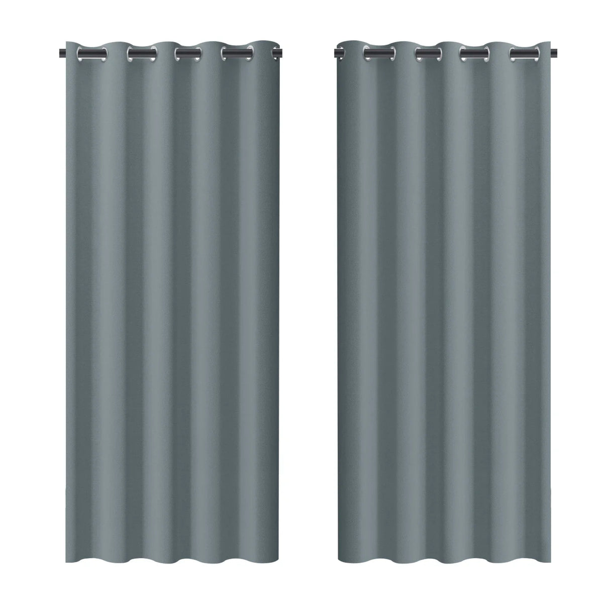 Blackout Curtains 2 Panels Thermal Insulated Grommet Darkening Drapes Solid Black Long Curtain for Bedroom Window Living Room