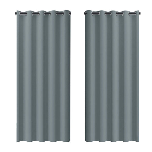 Blackout Curtains 2 Panels Thermal Insulated Grommet Darkening Drapes Solid Black Long Curtain for Bedroom Window Living Room