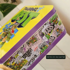 New TMNT Puzzle 24 Pieces Cartoon Animation Puzzle Children'S Puzzle Flat Paper Baby Birthday Gift Exquisite Iron Box Packaging