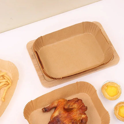 Disposable Air Fryer Paper Non-Stick Kitchen Baking Airfryer Mat Oilproof Micro-wave Barbecue Pad Baking Paper Liner Accessories