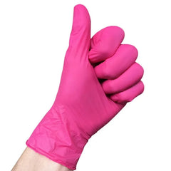 50/100PCS Disposable Pink Nitrile Gloves for Hairdressing Manicure Washing Cars Waterproof Dishwashing  Kitchen Tools Latex Free