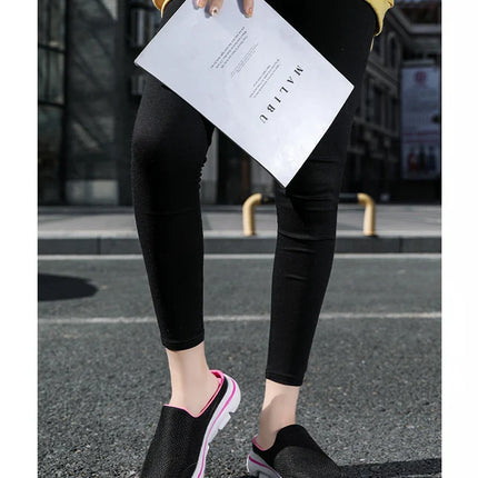 2024 Summer new breathable mesh shoes outdoor non-slip walking shoes comfortable sandals men half slippers casual loafers 35-48