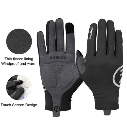 INBIKE Autumn Winter Thermal Bicycle Gloves Touch Screen Men Women MTB Road BikeGloves  Sports Fitness Outdoor Cycling Gloves