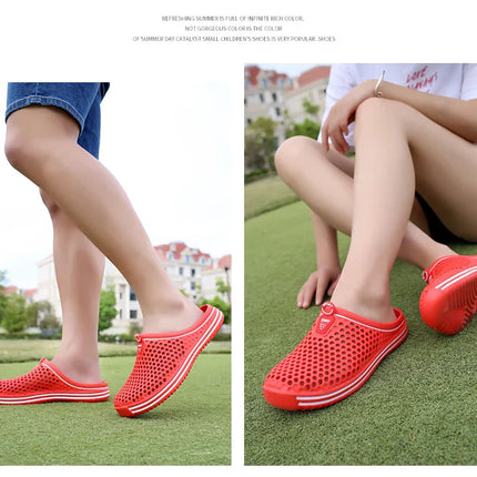 YRZL Men Summer Shoes Sandals Men's Holes Sandals Hollow Breathable Flip Flops Clogs Shoes Fashion Beach Slippers Big Size 45