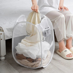 1/3Pcs Dirty Clothes Basket Skeleton Ventilated Foldable Easy Storage Portable Large Capacity Clothes Basket