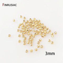 18K Gold Plated Brass Spacer Beads For Jewelry Making Materials,Separators For Beads, Striped Cut Flower Beads For Needlework