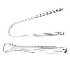 2Pcs Tongue Scraper Stainless Steel Tongue Cleaner Oral Care Hygiene Scraper Dental Oral Care Hygiene Health Care Tool