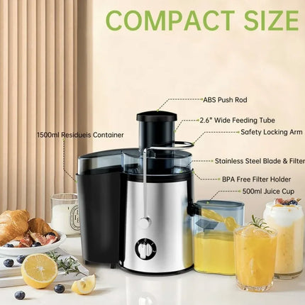 Juicer centrifugal Household large caliber electric juice machine residue separation vegetable Juicer EU UK
