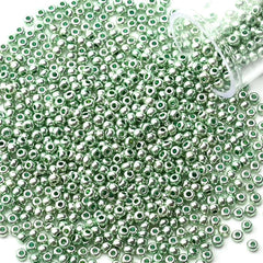 12Grams/Tube 2mm Metallic Seed Beads Japanese Round Glass Seedbeads For DIY Needlework Dress Adornment Sewing 1200pcs