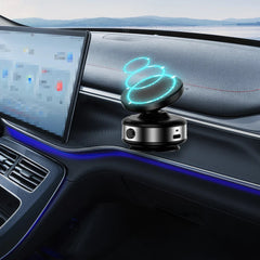 Car Magnetic Vacuum Adsorption Bracket 360 Degree Rotating Aluminum Alloy Mobile Phone Holder For 4.7-inch Or Above Smartphones