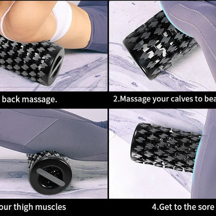 Folding Yoga Column Adjustable Pilates Foam Roller Portable Fitness Equipment Leg Back Muscle Massage and Relaxation