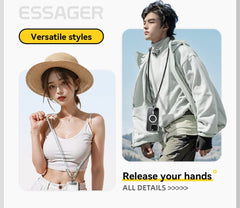 Essager 60W Type C To Type C Fast Charging Cable  For iPhone 16 Xiaomi Huawei  Lanyard  Halter Neck Wrist Multifunctional Cable