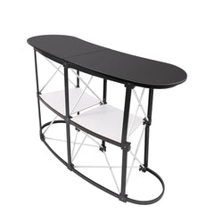 Foldable Tradeshow Table Exhibition Countertop Podium Promotion Table Office Reception Desk School Lecture Table