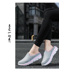 2024 Summer new breathable mesh shoes outdoor non-slip walking shoes comfortable sandals men half slippers casual loafers 35-48
