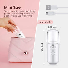 USB Portable 30ml Mini Nano Mist Sprayer Face Spray Facial Steamer Moisturizing Air Humidifier Skin Care Beauty Instruments