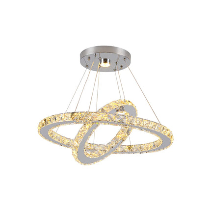 Luxury Rings Led Crystal Chandelier Mordern Pendant Light Living Dining Room Decor Fixture Suspension Luminaire Hanging Lustr