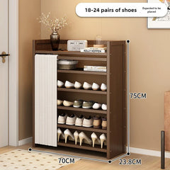 Free installation shoe rack indoor simple folding household multi-layer dustproof rental room shoe storage artifact