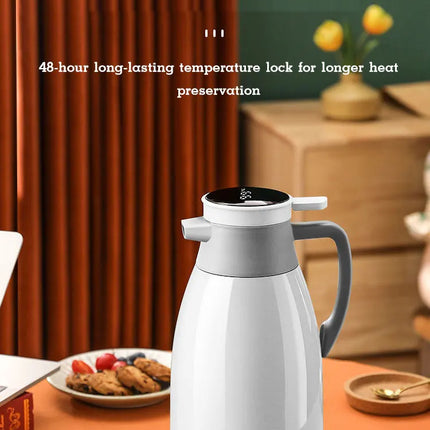 Xiaomi 2L Coffee Thermos Household Digital Display Glass Liner Vacuum Flasks Large Capacity Water Bottle Kitchen Thermal Kettle