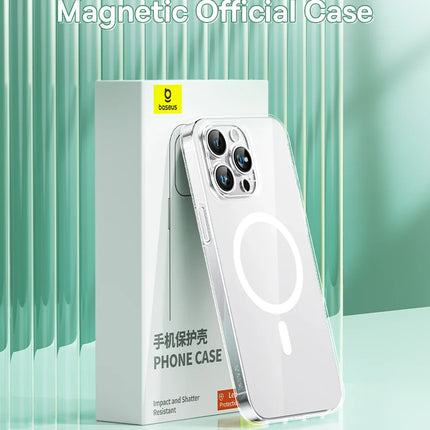 Baseus Magnetic Phone Case for iPhone 15 14 13 12 11 Pro Max Wireless Charging Cover For iPhone 15 14 Pro Max Magnet Clear Case
