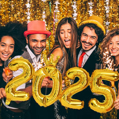 2025 Foil Number Balloons New Year Eve Party Photo Props Decoration Supplies 2024 Xmas Navidad Noel Christmas Home Decor
