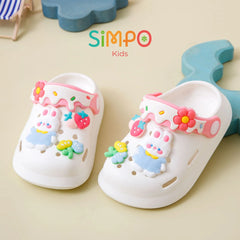 Girls Sandals Trendy Cute Cartoon Soft Sole Clogs For Baby Breathable Non-slip Clogs For Indoor Outdoor Beach Garden Shoes