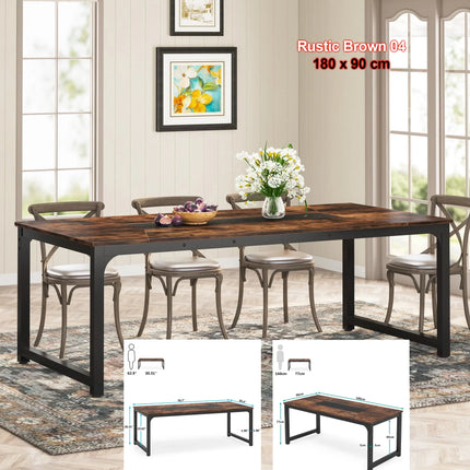 Tribesigns 63"x31.5" Dining Table, Industrial Kitchen Table for 6-8 Person, Rectangular Dinner Table for Dining Room Kitchen