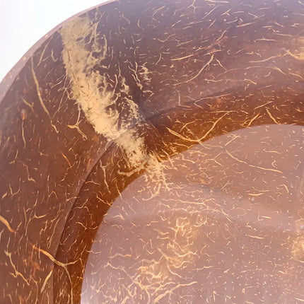 Natural Coconut Bowl Dinner Set for Women, Handmade Wooden Tableware, Wood Spoon, Dessert Fruit Salad, Mixing Rice Ramen Bowl, 1