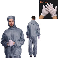 Isolation Split Type Work ClothesUnisex Reusable Anti-Static Safety Clothing With Pockets Dust-Proof Clean Paint Materials