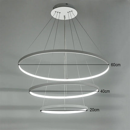 KOMORE Modern Tiered LED Ceiling Hanging Pendant Light Ceiling Lighting for Kitchen Dinning Table Hallway Entryway