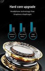 USB Type C Headphone HiFi Bass Stereo Volume Control Mic 3.5mm Wired Earbuds For Galaxy S24 S23 S22 S21 Ultra iPhone 15 Pro Max