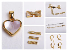 18K Gold Plated Separators For Bead,Spacers Beads For Jewelry Making,Brass Metal Round Beads,DIY Bracelets/Necklace Accessories