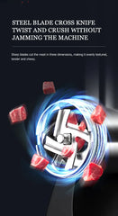 SUNATUR Premium Electric Food Chopper & Meat Grinder - Kitchen Appliances Mincer  Processor Crusher for All Your Cooking Needs