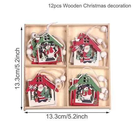 Christmas Gnomes Wooden Pendants Merry Christmas Decorations For Home 2024 Xmas Tree Christmas Ornaments Navidad New Year Gift