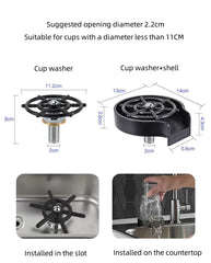 Automatic Faucet Cup Washer, Washing Machine, Bar Glass Rinser, Coffee Pitcher, Wash Cup Tool for Kitchen, Hotel, Home
