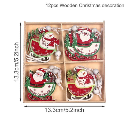 Christmas Gnomes Wooden Pendants Merry Christmas Decorations For Home 2024 Xmas Tree Christmas Ornaments Navidad New Year Gift