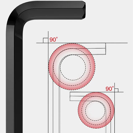 DELIXI ELECTRIC Allen Key Set，Allen Hex WrenchScrewdriverBox-packed Set，SleevUniversal Torque Long Metric,for VehicleMaintenance