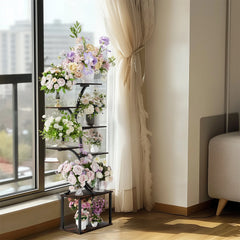 7 Tier Tree Shaped Plant Stand for Patio Living Room Metal Plant Flower Pot Display Holder Multiple Shelves