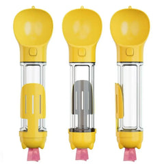 300/500ml Pet Water Food Dispenser 3 in 1 Leak Proof Pet Dog Water Bottle with Trash Bag Box and Shovel Dog Food Feeder Cat