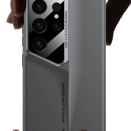 Ultrathin Blade Mecha Hard PC Matte Phone Case For Samsung Galaxy S24 S23 S22 Ultra Lens Protection Frosted Shockproof Cover