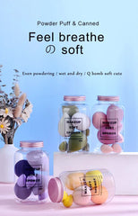 7PCS Canned Cosmetic Sponge Set Dry And Wet Liquid Foundation Powder Puff Professional Cosmetic Tools Make-up Artist