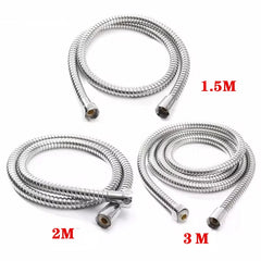 High Quality Grey 1.5m/ 2m /3m G1/2 Inch Flexible Shower Hose Stainless Steel Chrome Bathroom Water Head Shower Extension Pipe
