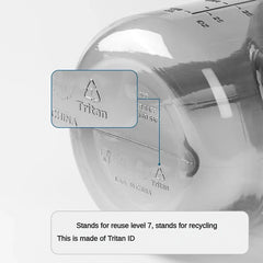 1.7L/2.5L/3.8L Fitness Cup Bpa Free Gym Drinking Bottle Large Capacity Portable PC Sports Water Bottle With Straw Water Kettle