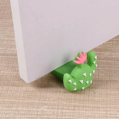 Cartoon Door Stop Silicone Reusable Shock Absorbent Block Wedge Doorstops Door Handle Stopper Home Door Anti-collision Stopper