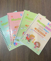 Magic Writing Book in Portuguese Calligraphy Notebook Montessori Kids Reusable Educational Calligraphic Letter Practice Toy