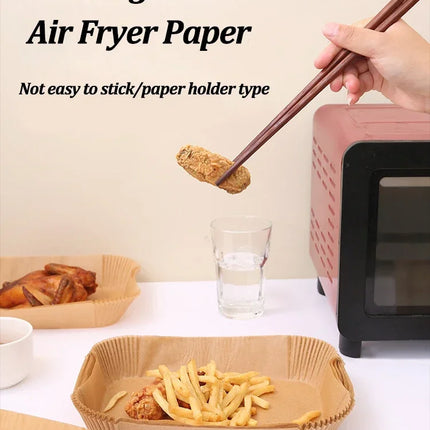 Disposable Air Fryer Paper Non-Stick Kitchen Baking Airfryer Mat Oilproof Micro-wave Barbecue Pad Baking Paper Liner Accessories